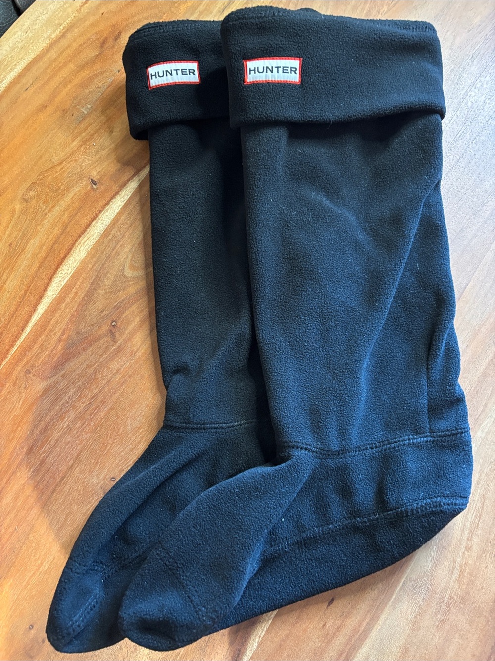 Hunter Tall Boots Black Fleece Socks
